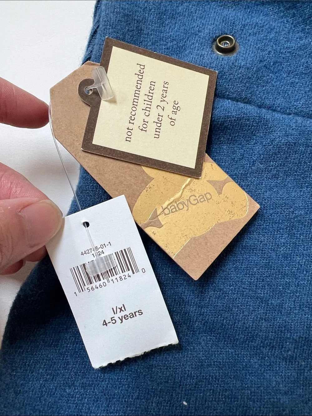 BabyGAP 2 piece Sherpa-Lined 1969 Zip Hoodie Embroidered with Sweatshirt bag 4-5
